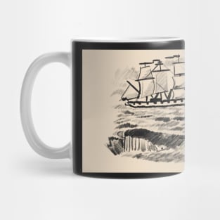 Whale & Ship Sketch - Over The Garden Wall Mug